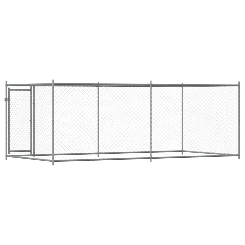 Festnight Perrera de Exterior con Toldo Gallinero de Exterior Grande Jaula para Perros con Cerradura Caseta para Perros Mascotas Animales Perro Grande Exterior 4 x 2 x 1,5 m
