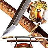 Shijian Handmade Japanese Traditional Type 98 Gunto Military Sword Folded Steel Clay Tempered with L