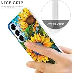 for Galaxy A17 5G Case, Samsung A17 Case,TPU Soft Rubber Four Corners Reinforced Anti-Fall Mobile Phone case Cover for Samsung Galaxy A17 5G (Sunflower) - Image 4