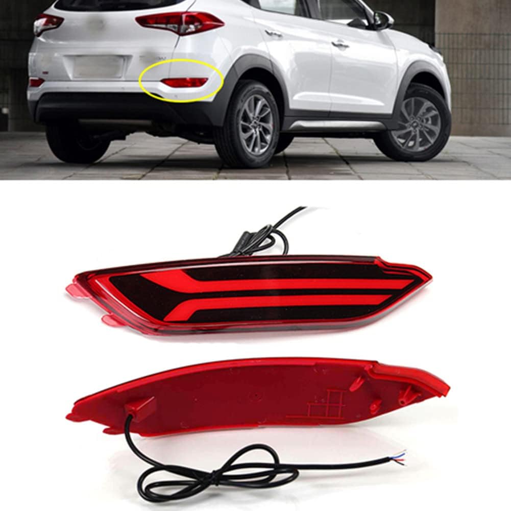 LED Rear Tail Light Assembly - Fit For 2015-2017 Hyundai Tucson, Bumper Reflector, Driving, Brake, Fog, Turn Signal Lights
