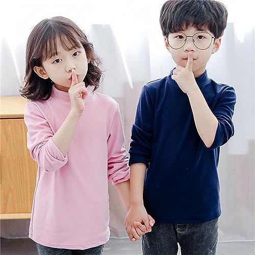Toddler Turtleneck Baby Girl Boy Long Sleeve Shirt Solid Color Mock Neck Shirt Blouse Fall Winter Clothes4