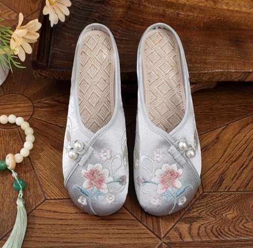 Chinese Slippers for Women Embroidered Mules Slip on - Comfortable Walking Retro Trendy Soft Cute Casual Beach Travel Lightweight Running Standing All Day Business Office Driving Birthday Gifts2