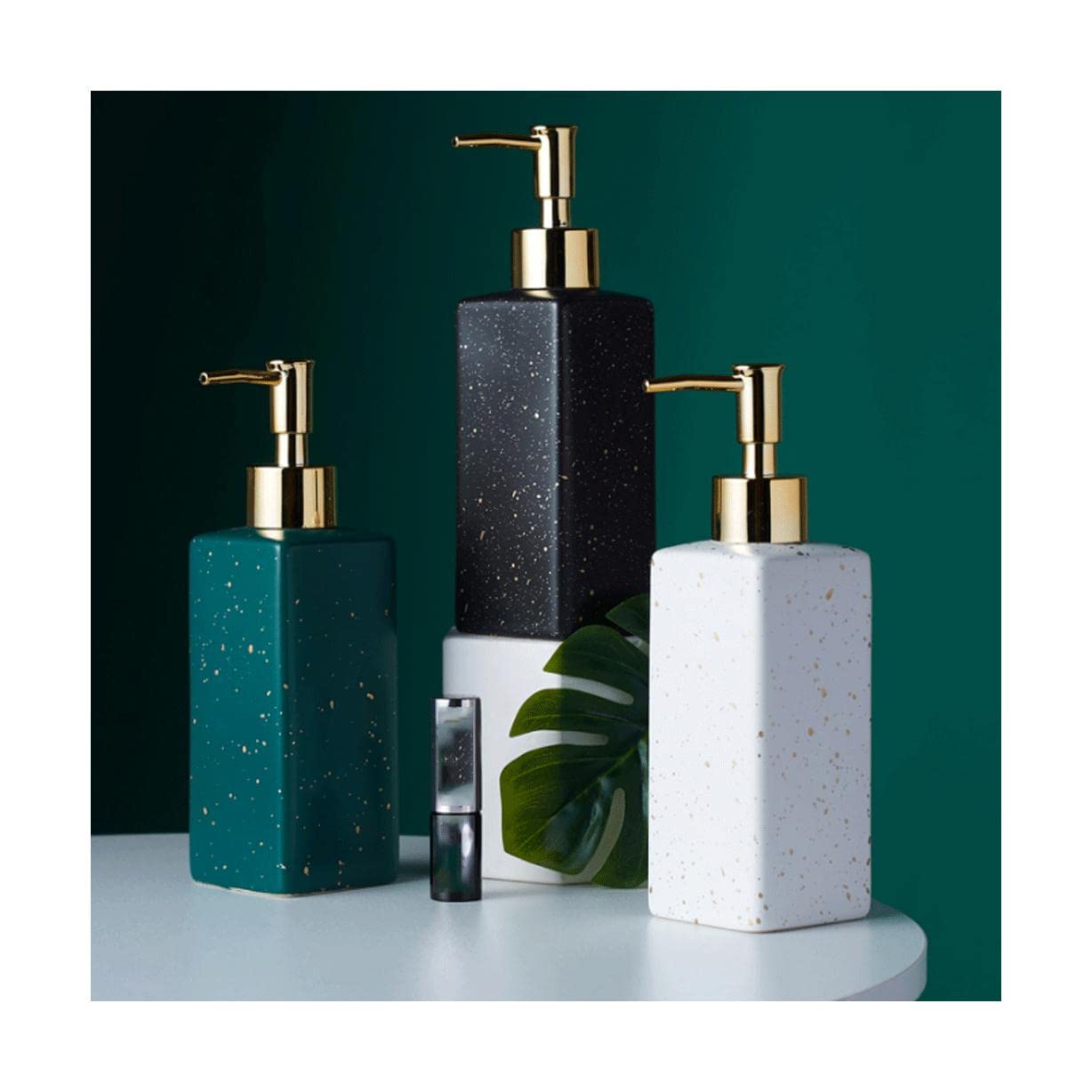 Praktyczny Multi Color Keramische Handpers Zeepdispenser met Verwijderbare Pomp Zeepdispenser voor Vloeibare Zeep 350 ml（12,3 oz ）Aanrecht popularny