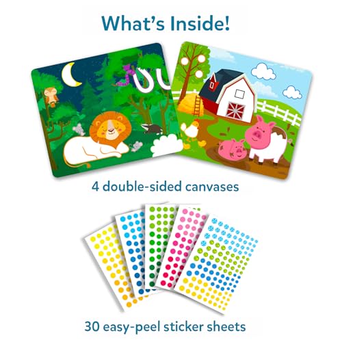 Image of Skillmatics Dot It Sticker Art - Animals, Mess-Free Fun for Kids, 500+ Stickers, Craft Kits, DIY Scrapbooking Activity, Travel Toys, Gifts for Boys & Girls Ages 3, 4, 5, 6, 7