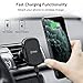 PITAKA Magnetic Car Mount Charger for iPhone 8-12 Seires Only Work with MagEZ Case (Not Included), Wireless Charging Car Phone Holder with USB A-C Cable [MagEZ Mount Qi]- Air Vent