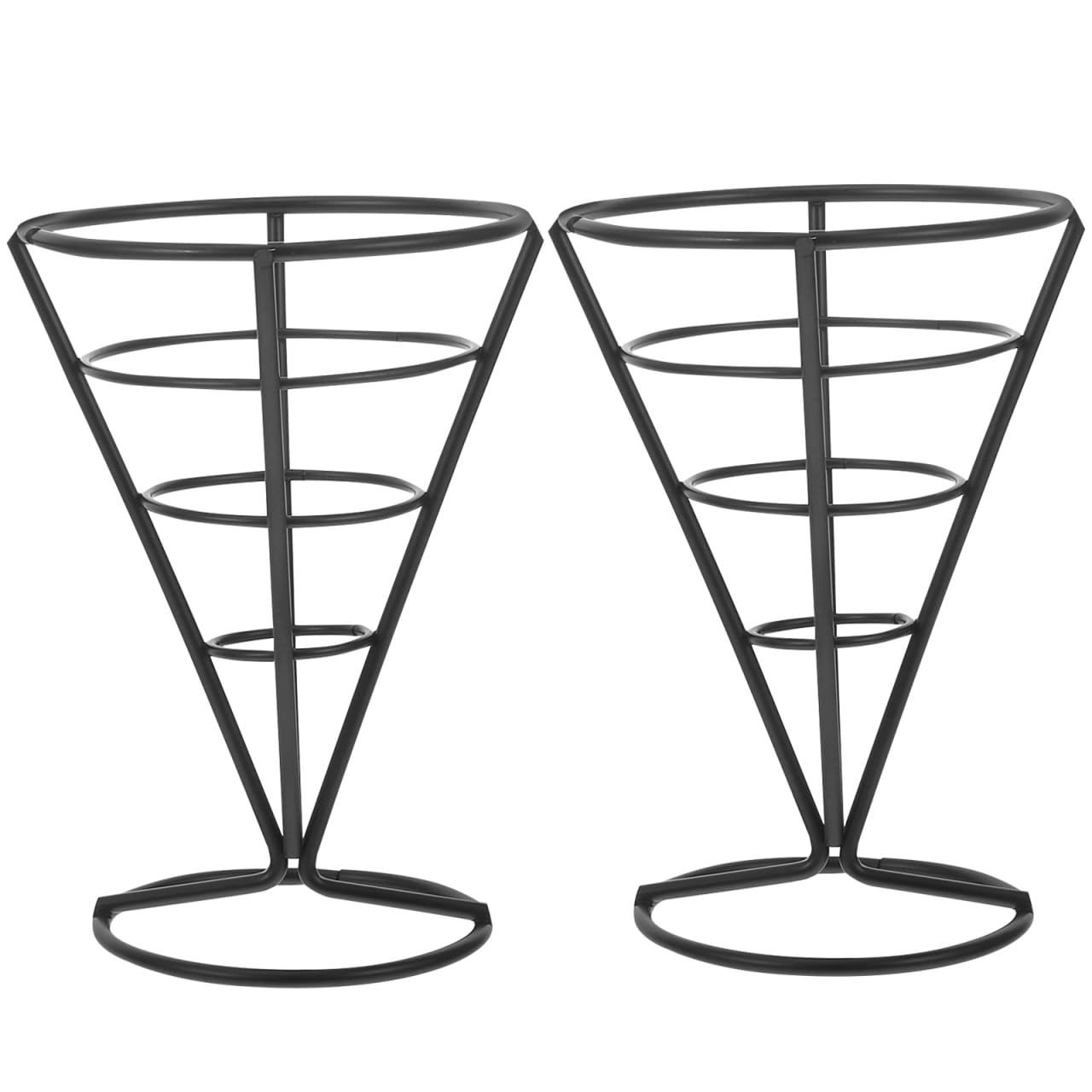 TOPBATHY Edelstahl Pommes Frites Ständer 14.50X20.67X4.13 Zoll Snack Kegelkorb Für Pommes Gebratenes Huhn Und Chips Servierständer Für Zuhause Café Und Restaurant