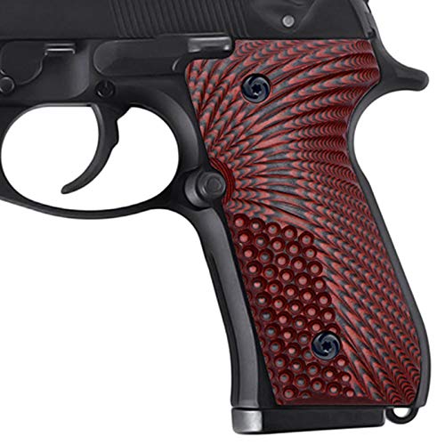 Guuun G10 Grips For Beretta 92 92Fs M9 Standard Beretta Grips Ops Eagle Wings Texture - Red #TOP15