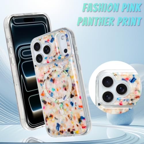 Bonoma for iPhone 17 Pro Case 2025, Sparkly Luxury Marble Back, Magnetic Support for MagSafe Shockproof Cover, Crystal and Corner High-Duty Protection for Girls Women by Bonoma - Used condition - Image 2