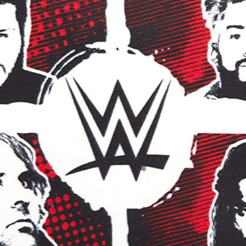 Silver Buffalo Unisex WWE Superstar Grid Ink Fleece Throw Red and Black 50-in. x 60-in. One Size