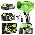 LORDHOO Leaf Blower Cordless with Battery and Charger, 550,000 RPM, Lightweight Handheld Design, Turbo Jet Blower for Lawn, Yard, Garage, Patio, and Sidewalk Cleaning.