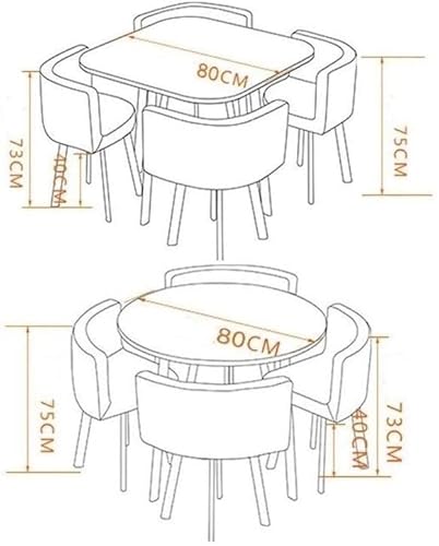 Aciyd Modern Conference Room Table Business Coffee Table 5-Piece Modern Round Vintage Home Table Chair Combination Simple Reception Leisure Leather Coffee Sofa Seat Office Lounge (Color : White+Gray) #TOP3