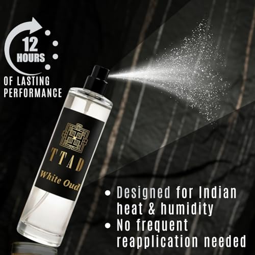 Image of TTAD Men White Oud Luxury Perfume for Men 30ml | Long Lasting Arabic Eau De Parfum | Premium Oud Fragrance with Lemon, Iris & Agarwood Notes | Elegant Daily & Evening Perfume for Men