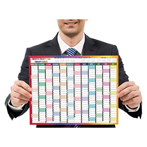 2023 Wall Planner A3 Wall Calendar 2023 Size 29.7X42 Cm Year Calendar Organiser Runs Jan To Dec Student School Study Office Work Home Family Yearly Planning Annual Poster Year Chartt Cover
