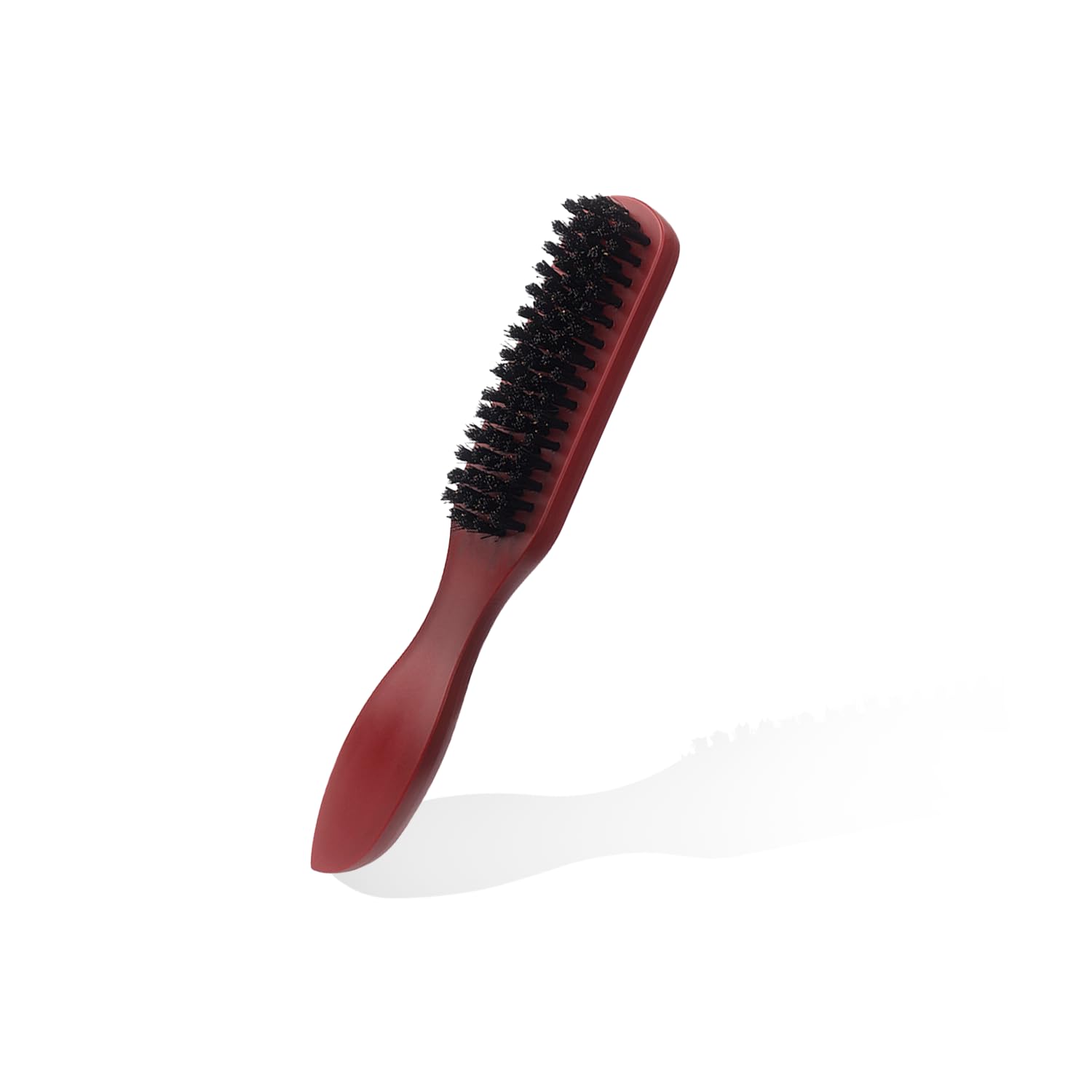 Boar Bristle Hair Brush - Long Paddle Soft Brush for Slick Back Afro, Wet or Curly Hair - Red-Brown Beard Brush for Women and Men