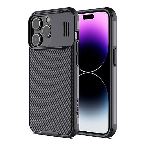 Image of Nillkin iPhone 14 Pro Max Case with Camera Cover, CamShield Pro Case with Slide Camera Protection, Slim Fit Thin Shockproof Cover for iPhone 14 Pro Max 6.7 inches, Black (TPU)