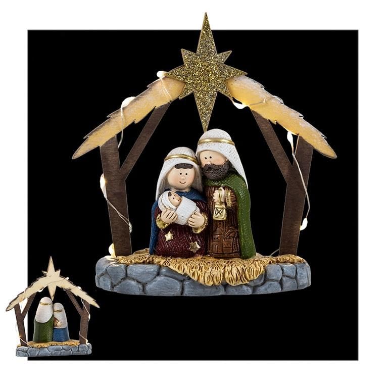 DRW Mystery Birth on Wooden Portal Figures Resin Hand Painted 14cm