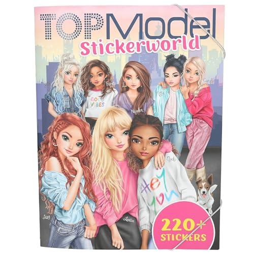 Depesche 13423 TOPModel Stickerworld - Libro de Pegatinas con 16 páginas de Fondos detallados y 6 páginas de Pegatinas accesorias