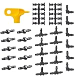 HydroSure Essential 4 mm Barbed Micro Mixed Fittings Pack (Medium) - Comprehensive Micro Irrigation Connector Set with 4 mm Barbed Fittings for Easy Assembly of Drip Line