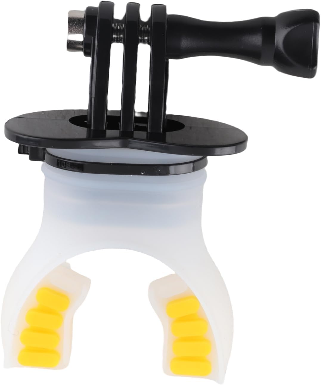 Action Camera Mouth Bite Mount Comfortable Silicone Material for Surfing Diving Skating Compatible for XiaoYi/Eken/Yi Perfect for Water Sports Enthusiasts (Black)