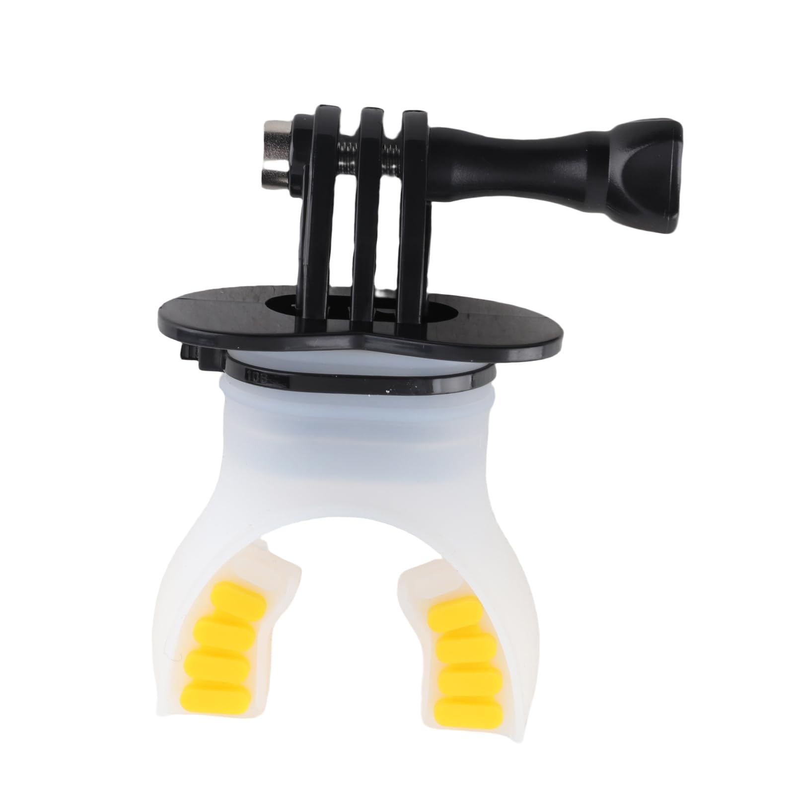 Action Camera Mouth Bite Mount Comfortable Silicone Material for Surfing Diving Skating Compatible for XiaoYi/Eken/Yi Perfect for Water Sports Enthusiasts (Black)