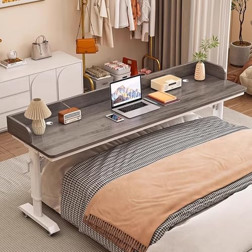 Table pour lit a roulette réglable en hauteur et bureau mobile - 2