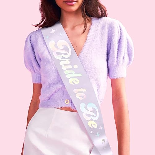 xo, Fetti Banda iridiscente de la novia para ser | Decoraciones de despedida de soltera, última discoteca, regalo de despedida de soltera pastel,