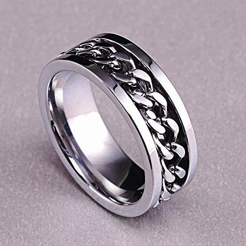 Anel giratório de titânio giratório de aço inoxidável anel giratório anel de casamento para aniversá