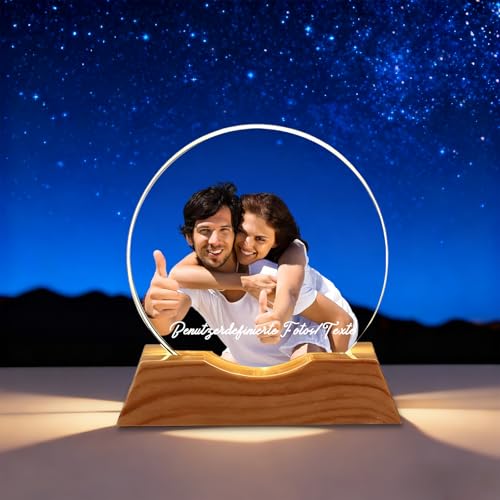 Personalisierter Schneekugel Weihnachtsdekorationen mit Foto Text...