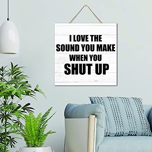 Plaque en bois I Love That Sound 30x30 cm décoration murale pour salon
