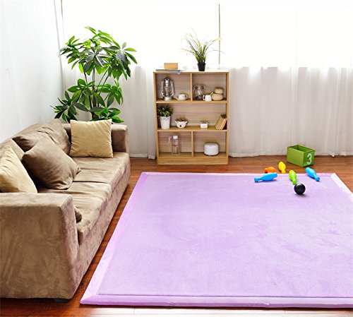 Dmkjdzsw Play Crawling mat for Nursery Baby, Extra Soft Activity Floor Mat for kids Playroom Bedroom-Purple-180 * 200cm — image 1