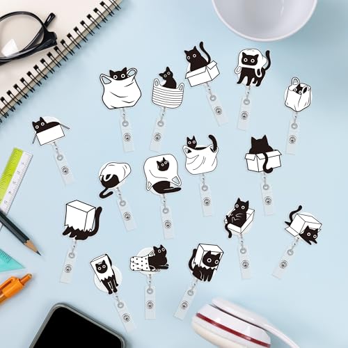 Cadeau très résistant porte-badge rétractable chat pour collègue et soignant - 4