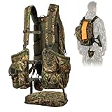 Extremus By KastKing BearHauler Turkey Hunting Vest with Thick Seat, Convertible Daypack, Hide-Away Shotgun Sling, Call & Shell Pockets, Hydration Pocket, Quiet Fabric