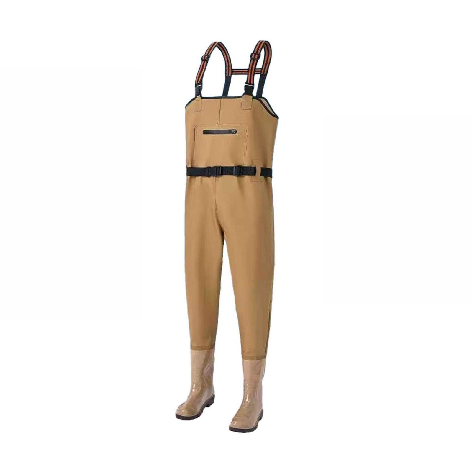 Waders da Pesca Spesso Salopette da Pesca Impermeabile Cuciture Termosaldate Equipaggiamento Sportivo per Acque Basse, Khaki, 43