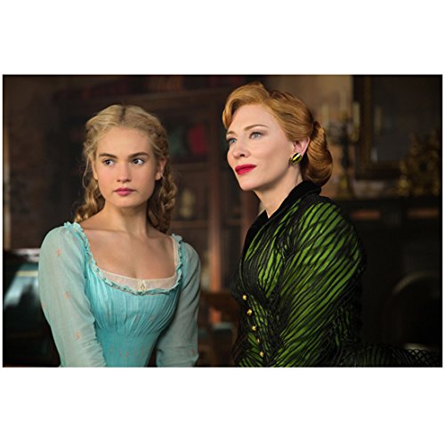Cinderella 8x10 Photo Cate Blanchett Green & Black Sitting w/Lily James  Blue kn at Amazon's Entertainment Collectibles Store