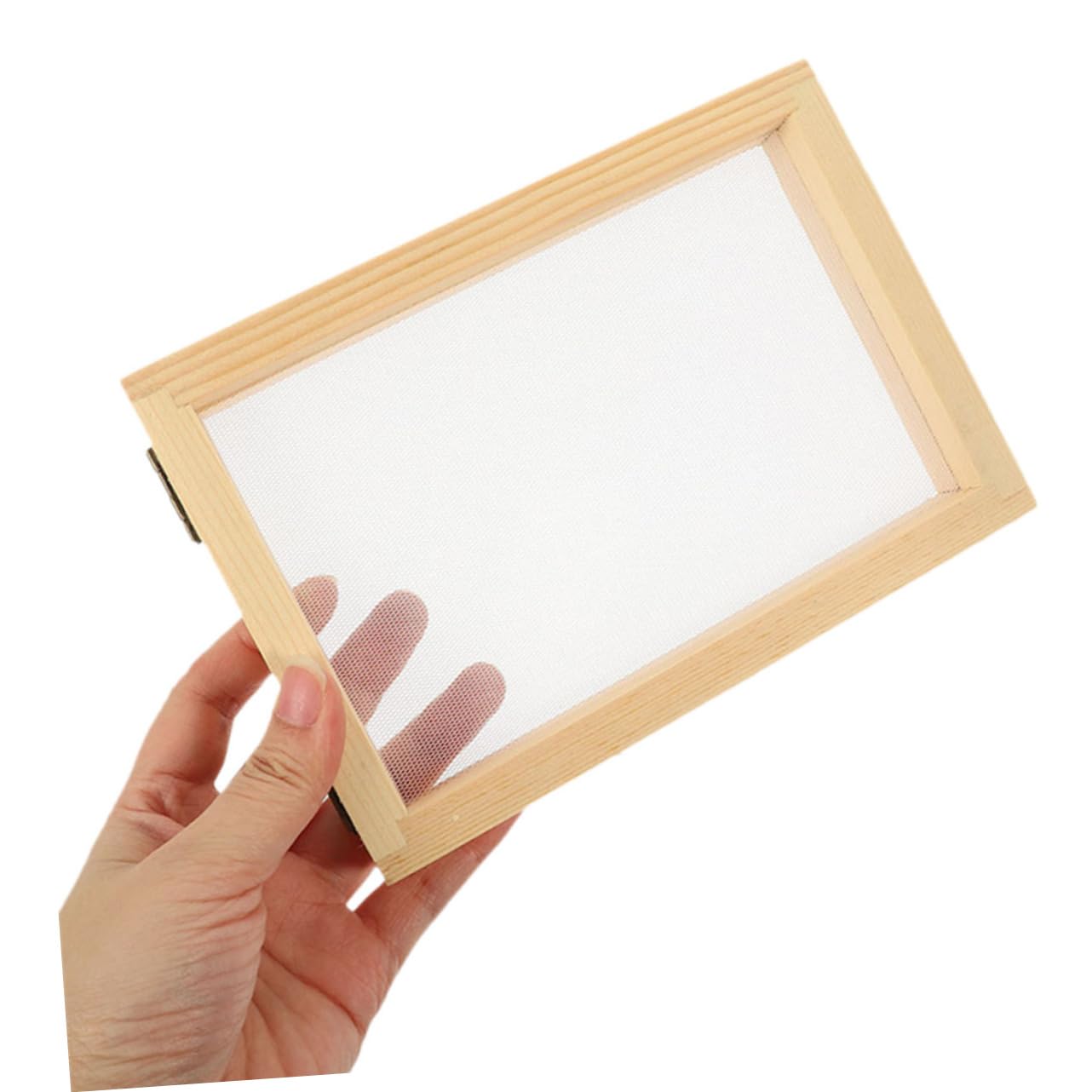 VILLCASE 10 Pezzi Cornice in Legno per Creazione Carta Fatta Mano Kit Fai da Te per Telaio Artigianale in Legno Naturale Resistente e Facile da per Attività Educative Famiglia