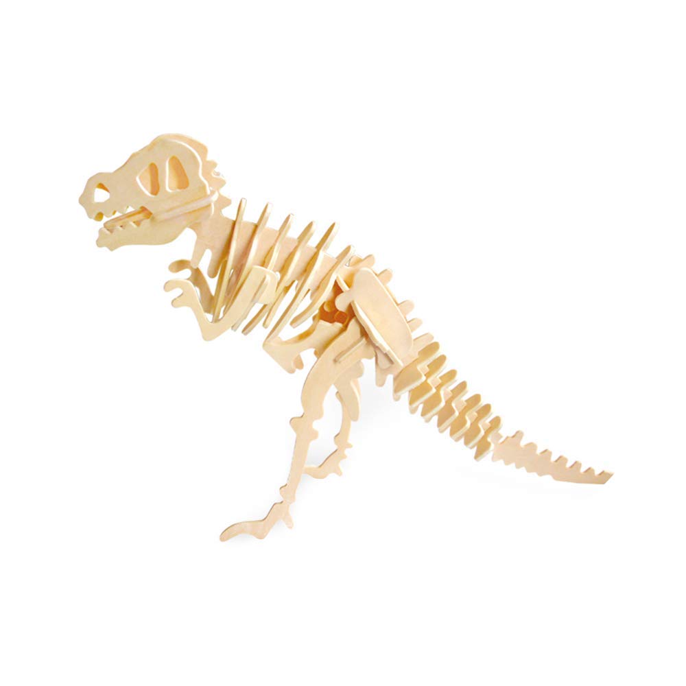 Georgie Porgy 3D Wooden Puzzle Animal Building Blocks For Children Jigsaw Educational Toy Gift (JP203 T-Rex)