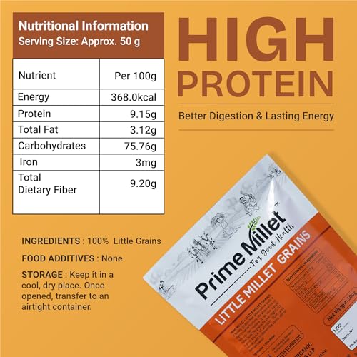 Image of Prime Millet For Good Health Organic Jowar Flour | Whole Jowar Grain | High Fiber | Stone Ground | Premium Quality | Healthy Flour for Roti, Bhakri, Dosa & Everyday Meals, 1.5 Kg(Pack of 2 x 750g)