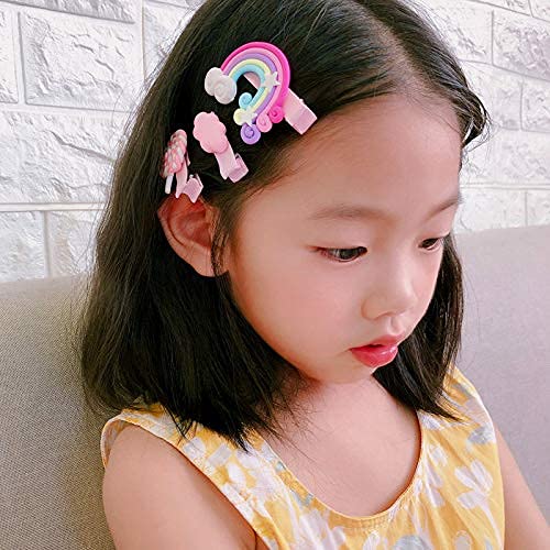 Hair Clips For Girls, Artibox 12 Pcs Rainbow Hair Accessories Candy Cloud Barrettes Lollipop Clips Hairpins No Slip Alligator Clips For Toddlers Baby Girls Kids Children (Rainbow-Clips-12Pcs-Qx) #TOP5