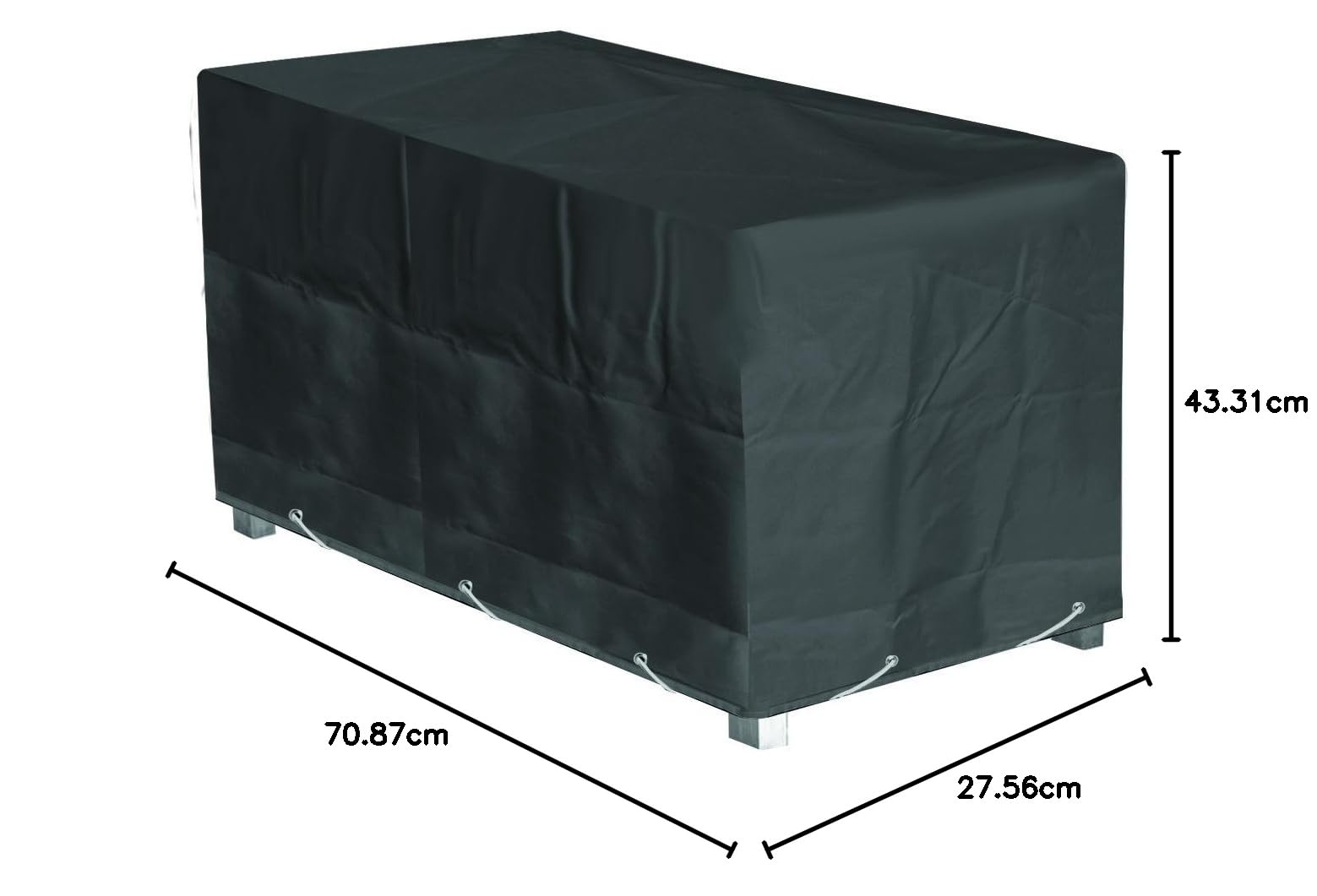GREEN CLUB Housse de Protection Table de Jardin Rectangulaire Haute qualité Polyester L 180 x l 110 x h 70 cm Couleur Anthracite