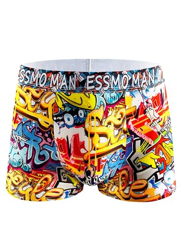 Mens Boxer Briefs Moisture-Wicking Cute Performance Letter Print Breathable Underwear for Men