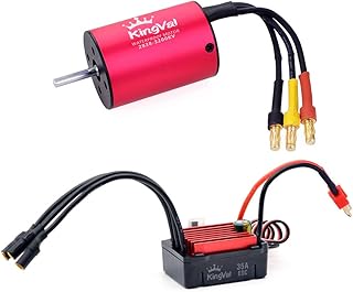 KingVal Replacement 2838 3200KV Waterproof Brushless Motor Shaft 3.175mm with 35A Brushless ESC Combo Compatible with 1/14 1/16 RC Car