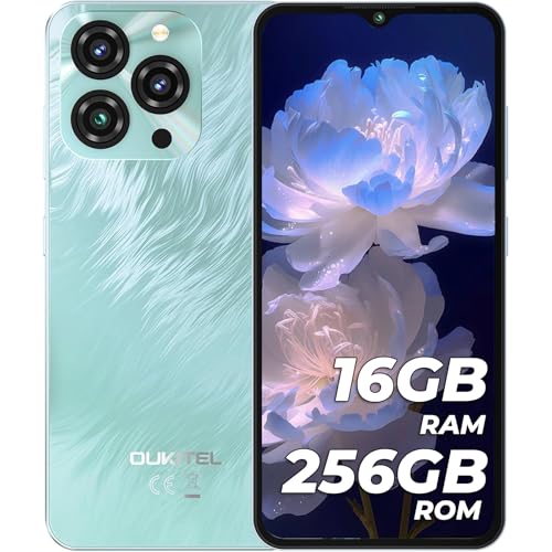 OUKITEL C3 Mobile Phone, Newest 2025, 256GB ROM/1TB TF, 6.5’’HD+ Waterdrop Display, 5000mAh Battery, Sim-Free & Unlocked Mobile Phones, 4G Dual SIM Android Phone, 3.5mm Jack, OTG, Case - Blue