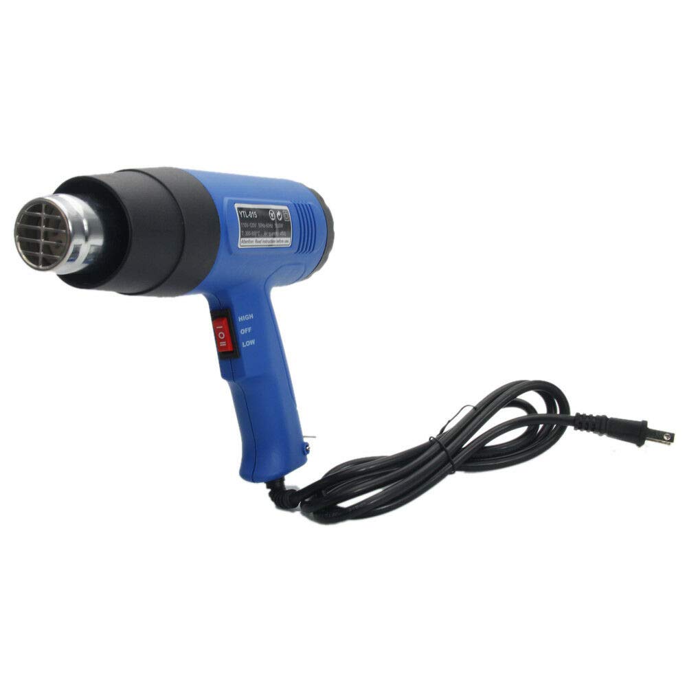 Galapagoz Gun Air Heat 1500W Hot Air Wind Blower Dual Temperature 4 Nozzles Power Heater Tool New US