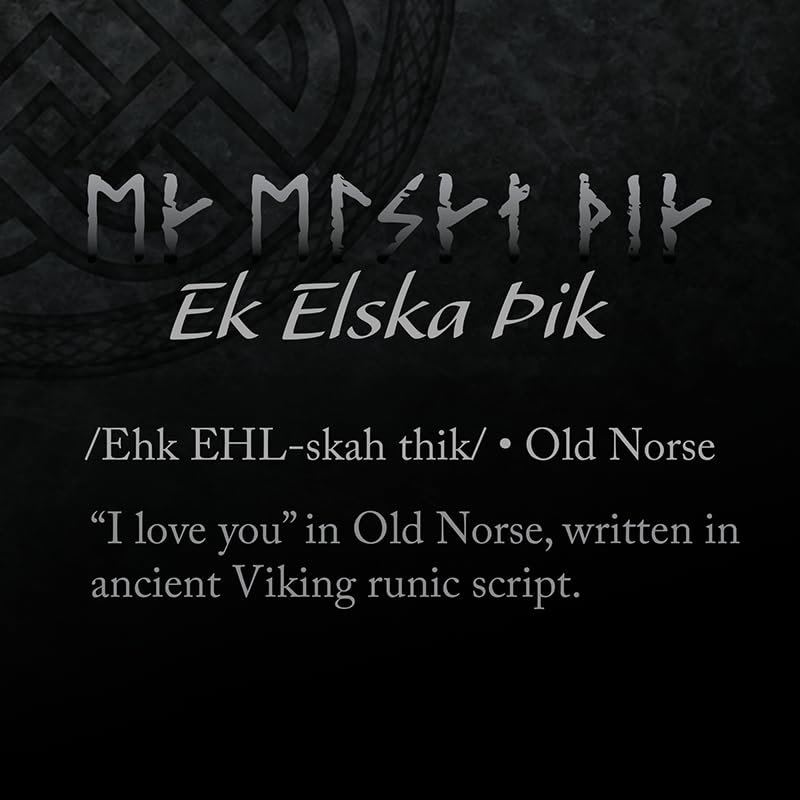 Knot Theory Viking Silicone Ring - I Love You in Rune Characters Breathable Comfort Fit - Valentine's Engagement Mens Wedding Band2