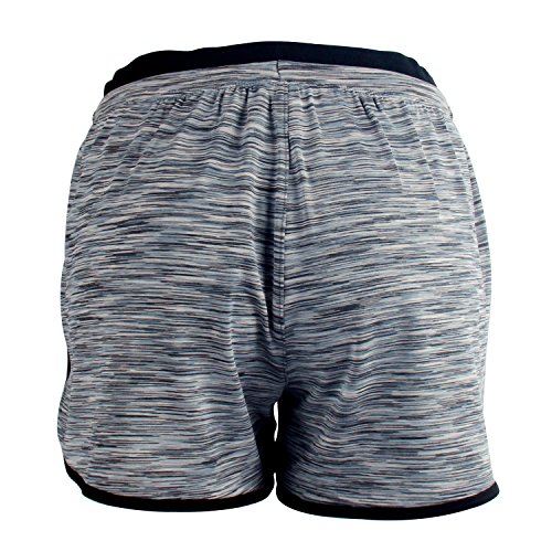 image for RIBOOM Women Workout Fitness Running Shorts, Double Layer Elastic Wais