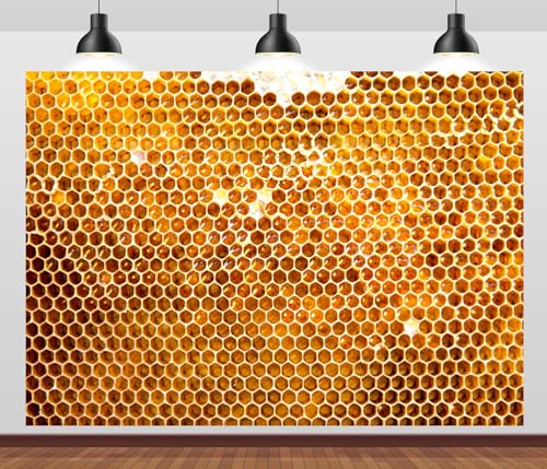 Toile de fond photo jaune miel nid d'abeille pour de superbes souvenirs d'anniversaire