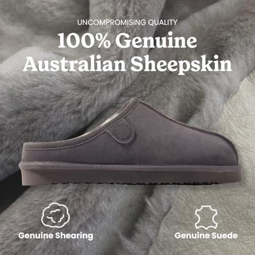 Image of Fireside by Dearfoams Women's Greta Genuine Shearling Clog Slippers, 100% Natural Suede Clogs for Outdoor & Indoor