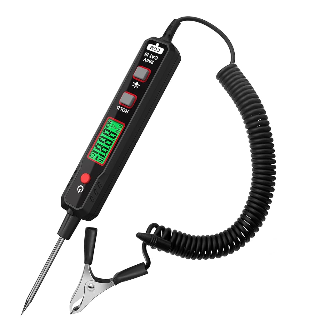STHIRA® Vehicle Circuit Tester 0.8V-100V DC Voltage Tester with LCD Backlight Display Digital Circuit Tester Voltage Tester Resistance Tester Accurate Digital Auto Circuit Tester for Vehicle (B0CHF4JQ1Q) Amazon Price History, Amazon Price Tracker