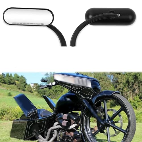 Espejo retrovisor de motocicleta con cristal antirreflejos para Softail y Dyna 1982-2020 4