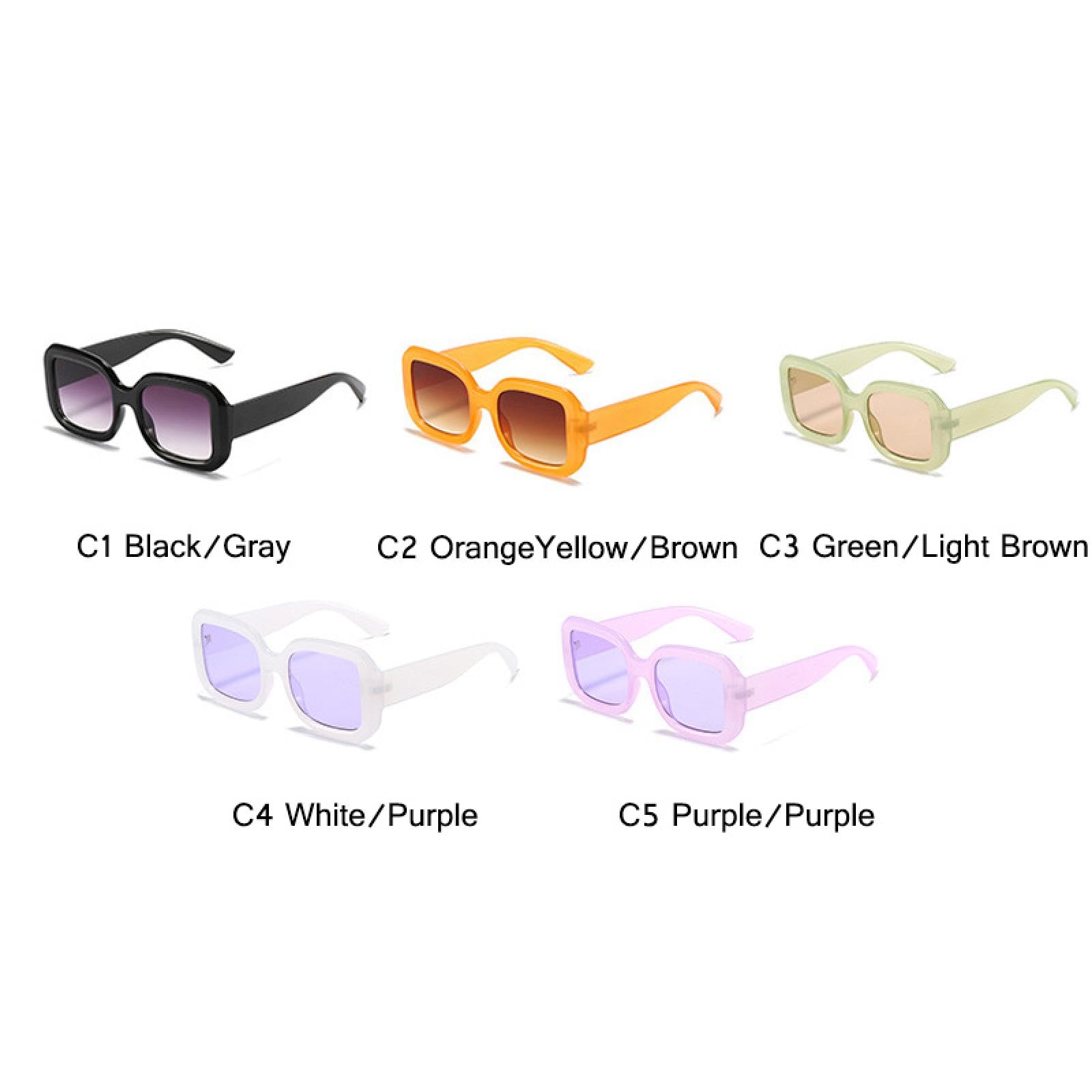 Gafas de sol de moda para mujer, estilo punk, montura gruesa, color naranja, con protección UV400, lentes degradadas.